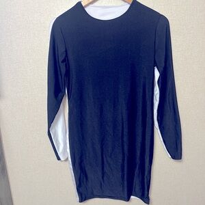 Black and White Long Sleeve Dress